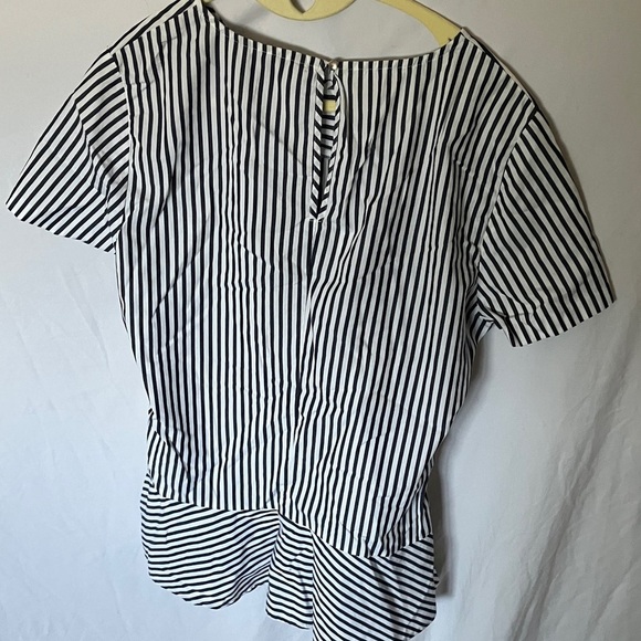 Banana Republic: Striped Black & White Top- M - Picture 8 of 14